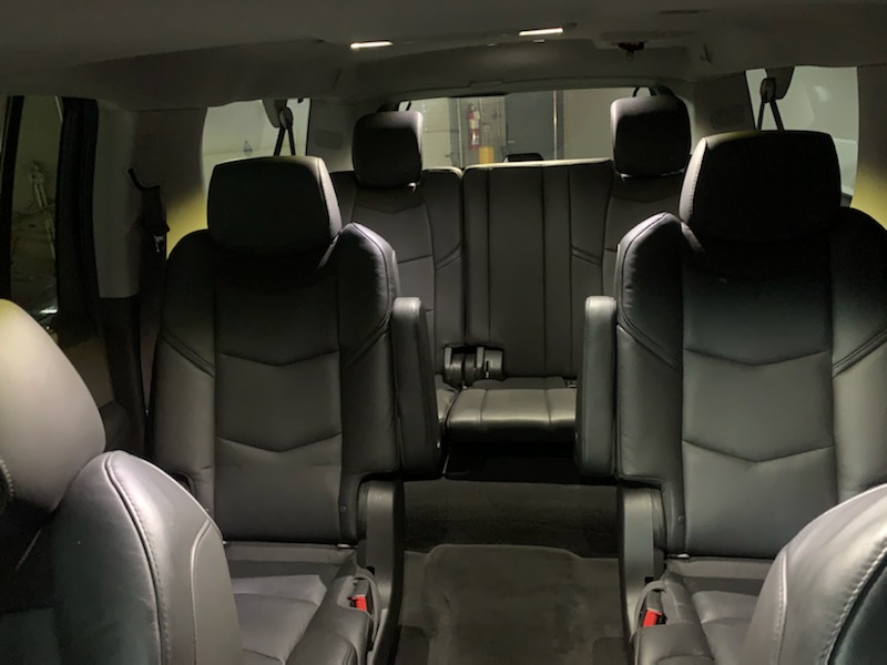 Seats: Up to 5 passenger *Ideal for 4 passenger*  Vehicle Color: Black  Amenities:  USB Charging Port Rear Climate Control Rear Audio Control Rear Storage  Captains Seat X2